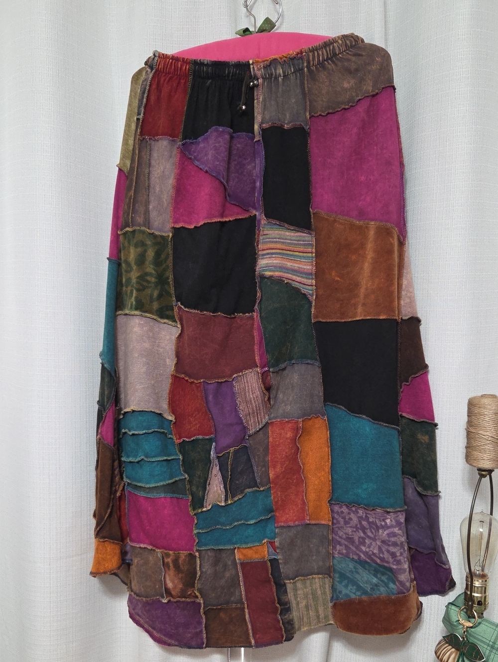 Bohemian Patchwork Maxi Skirt - Multicolor